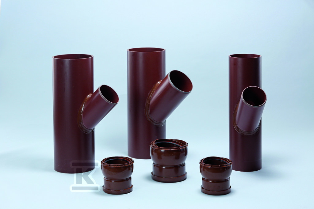 Trójnik PVC naprawczy 45st. DN/OD325x160, L=750mm, rura główna DN/ID300 RA301645_0000 - obrazek 1