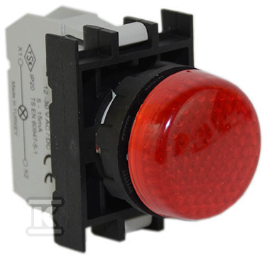Lampka sygnalizacyjna B z oprawką Ba9S, czerwona T0-B030XK