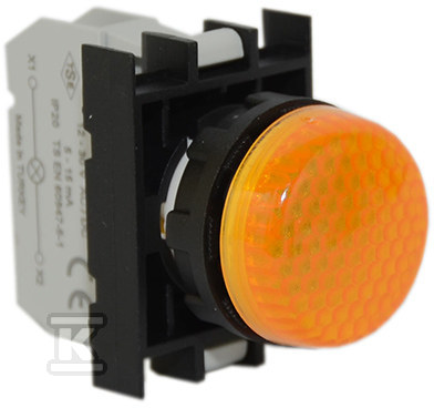 Lampka sygnalizacyjna B z LED, 12-30V AC/DC, żółta T0-B080XS