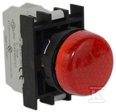 Lampka sygnalizacyjna B z LED, 100-230V AC/DC, czerwona T0-B0K0XK