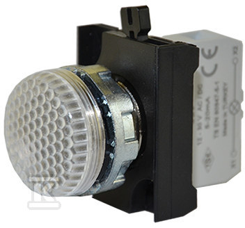Lampka sygnalizacyjna serii CM z LED, 12-30V AC/DC, biała T0-CM050XB