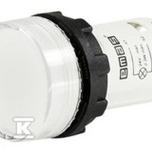 Lampka sygnalizacyjna MB z LED, monoblok, 24V AC/DC, płaski klosz, biała T0-MBSD024B Lampka sygnalizacyjna MB z LED, monoblok, 24V AC/DC, płaski klosz, biała T0-MBSD024B