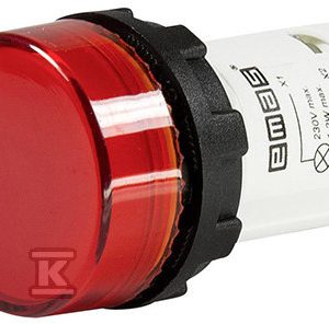 Lampka sygnalizacyjna MB z LED, monoblok, 24V AC/DC, płaski klosz, czerwona T0-MBSD024K Lampka sygnalizacyjna MB z LED, monoblok, 24V AC/DC, płaski klosz, czerwona T0-MBSD024K