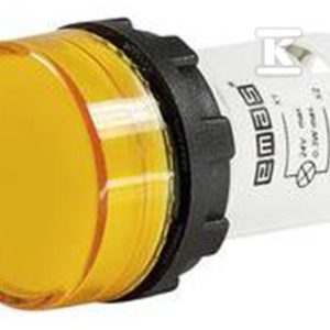 Lampka sygnalizacyjna MB z LED, monoblok, 24V AC/DC, płaski klosz, żółta T0-MBSD024S Lampka sygnalizacyjna MB z LED, monoblok, 24V AC/DC, płaski klosz, żółta T0-MBSD024S