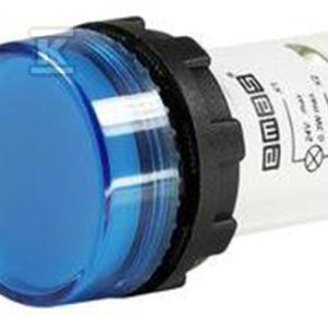 Lampka sygnalizacyjna MB z LED, monoblok, 230V AC, płaski klosz, niebieska T0-MBSD220M Lampka sygnalizacyjna MB z LED, monoblok, 230V AC, płaski klosz, niebieska T0-MBSD220M