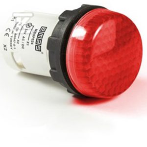Lampka sygnalizacyjna MB z LED, monoblok, 230V AC, wypukły klosz, czerwona T0-MBSP220K Lampka sygnalizacyjna MB z LED, monoblok, 230V AC, wypukły klosz, czerwona T0-MBSP220K
