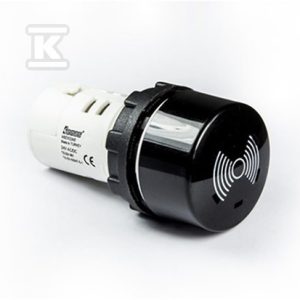 Buzzer, monoblok, 230V AC, 90db, czarny T0-MBZX220S Buzzer, monoblok, 230V AC, 90db, czarny T0-MBZX220S