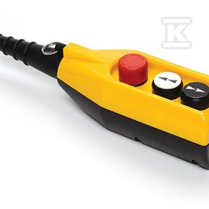 Kaseta sterownicza, 3 przyciski, w tym przycisk awaryjnego stopu 30 mm, dwie prędkości T0-PV3E30B4 Kaseta sterownicza, 3 przyciski, w tym przycisk awaryjnego stopu 30 mm, dwie prędkości T0-PV3E30B4