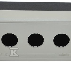 Kaseta sterownicza na 3 przyciski/lampki – pusta, czarno-szara T0-PY3BOS Kaseta sterownicza na 3 przyciski/lampki – pusta, czarno-szara T0-PY3BOS