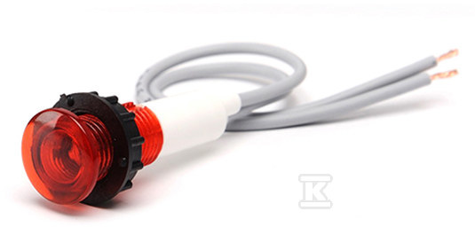 Lampka sygnalizacyjna 10mm 220V czerwona T0-S100LK - obrazek 1