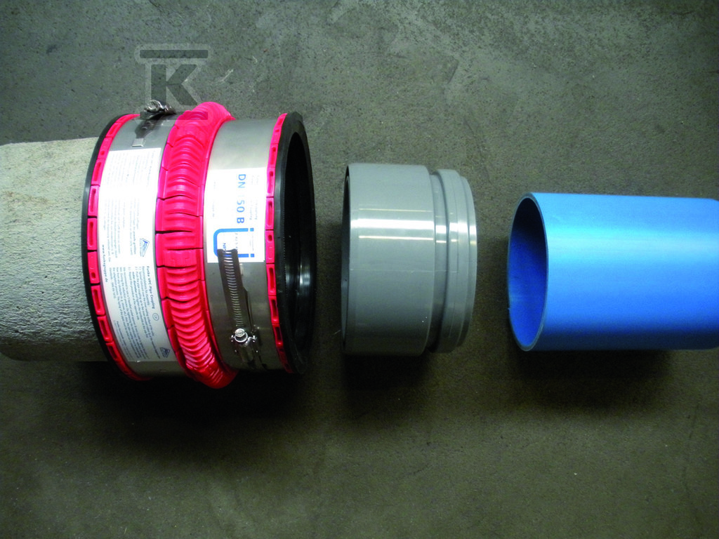 Złącze elastyczne VPC DN/OD183-226mm do rury betonowej okrągłej DN150 i rury z tworzywa sztucznego DN/OD150 VPC150B_0020 - obrazek 1
