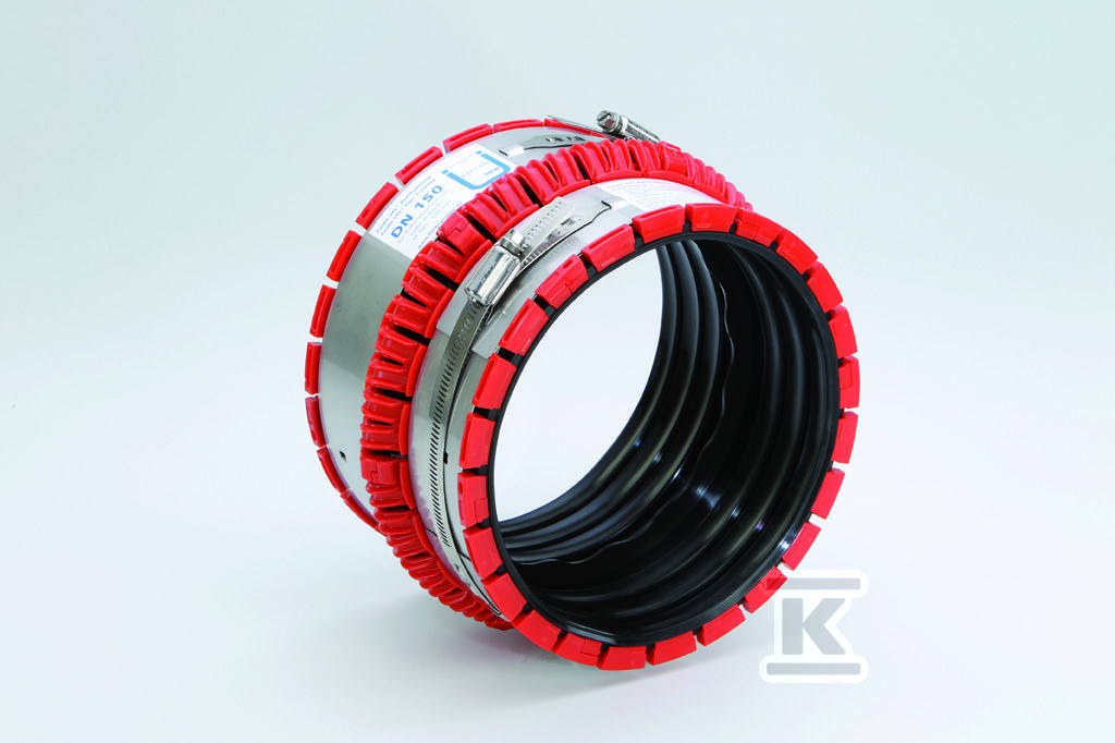 Złącze elastyczne VPC DN/OD218-261mm, do rur kanalizacyjnych z różnych materiałów (żeliwo, PP, PE, PVC, kamionka, beton, GRP, inne gładkie, faliste, karbowane) VPC220_0020 - obrazek 1