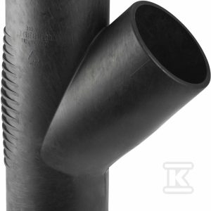 Trójnik PE Silent-db20 HT 135×110/45 sanitarny, do kanalizacji wewnętrznej niskoszumowej, kolor czarny 312.104.14.1