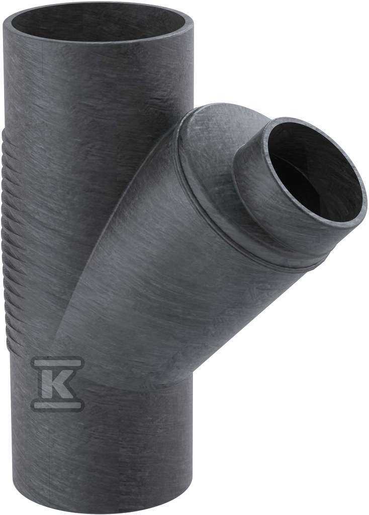 Trójnik PE Silent-db20 HT 160x110/45 sanitarny, do kanalizacji wewnętrznej niskoszumowej, kolor czarny 315.104.14.1 - obrazek 1