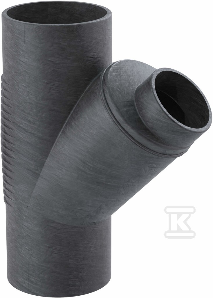 Trójnik PE Silent-db20 HT 160x135/45 sanitarny, do kanalizacji wewnętrznej niskoszumowej, kolor czarny 315.124.14.1 - obrazek 1