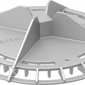 Kratka osłonowa z kołnierzem mocującym do wpustu dachowego Pluvia typ 7 d56, z odlewu aluminiowego 359.067.00.1 Kratka osłonowa z kołnierzem mocującym do wpustu dachowego Pluvia typ 7 d56, z odlewu aluminiowego 359.067.00.1