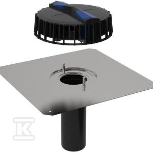 Wpust dachowy DN90 z kołnierzem przyłączeniowym, do pokryć bitumicznych, tworzywowa kratka osłonowa, odpływ pionowy, przepustowość 25l/s (Pluvia) 359.099.00.1 Wpust dachowy DN90 z kołnierzem przyłączeniowym, do pokryć bitumicznych, tworzywowa kratka osłonowa, odpływ pionowy, przepustowość 25l/s (Pluvia) 359.099.00.1