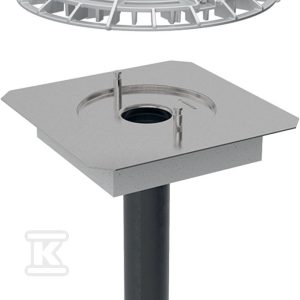 Wpust dachowy DN56 z kołnierzem przyłączeniowym do rynien zbiorczych, do przyłączania metalowych materiałów, aluminiowa kratka osłonowa, odpływ pionowy, przepustowość 12l/s (Pluvia) 359.128.00.1 Wpust dachowy DN56 z kołnierzem przyłączeniowym do rynien zbiorczych, do przyłączania metalowych materiałów, aluminiowa kratka osłonowa, odpływ pionowy, przepustowość 12l/s (Pluvia) 359.128.00.1