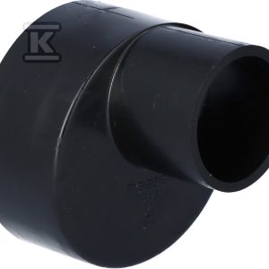 Redukcja (zwężka) PEHD 90×50 niesymetryczna krótka, kolor czarny (kanalizacja HDPE) 366.561.16.1