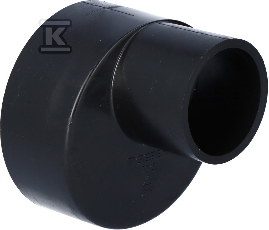 Redukcja (zwężka) PEHD 90x50 niesymetryczna krótka, kolor czarny (kanalizacja HDPE) 366.561.16.1 - obrazek 1
