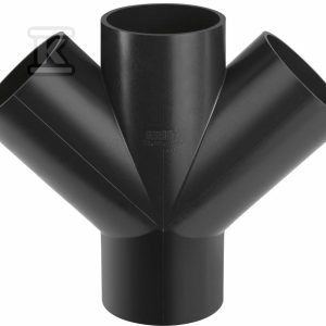 Czwórnik PEHD 110x40x40/45, jednopłaszczyznowy, kolor czarny (kanalizacja HDPE) 367.209.16.1