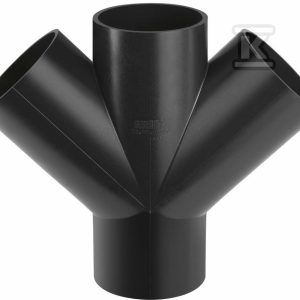 Czwórnik PEHD 110x50x50/45, jednopłaszczyznowy, kolor czarny (kanalizacja HDPE) 367.212.16.1