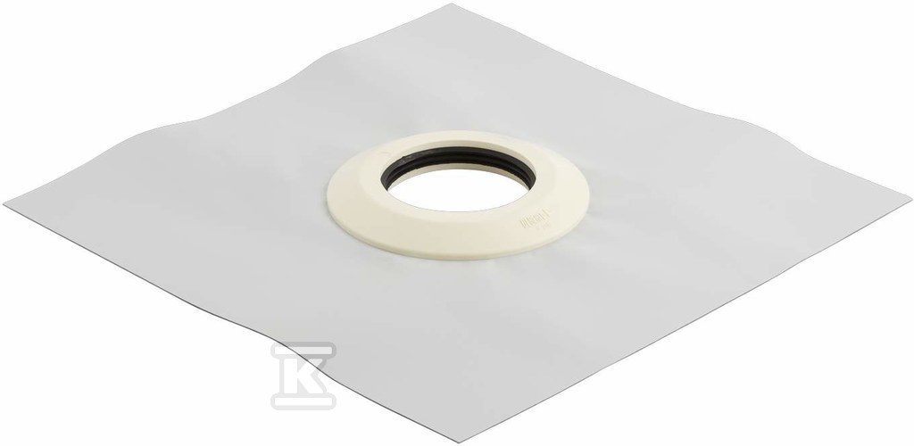 Kołnierz uszczelniający DN110 z folią przyłączeniową SARNAFIL-PVC, wym.48x48x2,5cm, do połączeń klejonych i zgrzewanych, do ochrony przed wilgocią, kolor szary (kanalizacja HDPE) 367.674.00.1 - obrazek 1