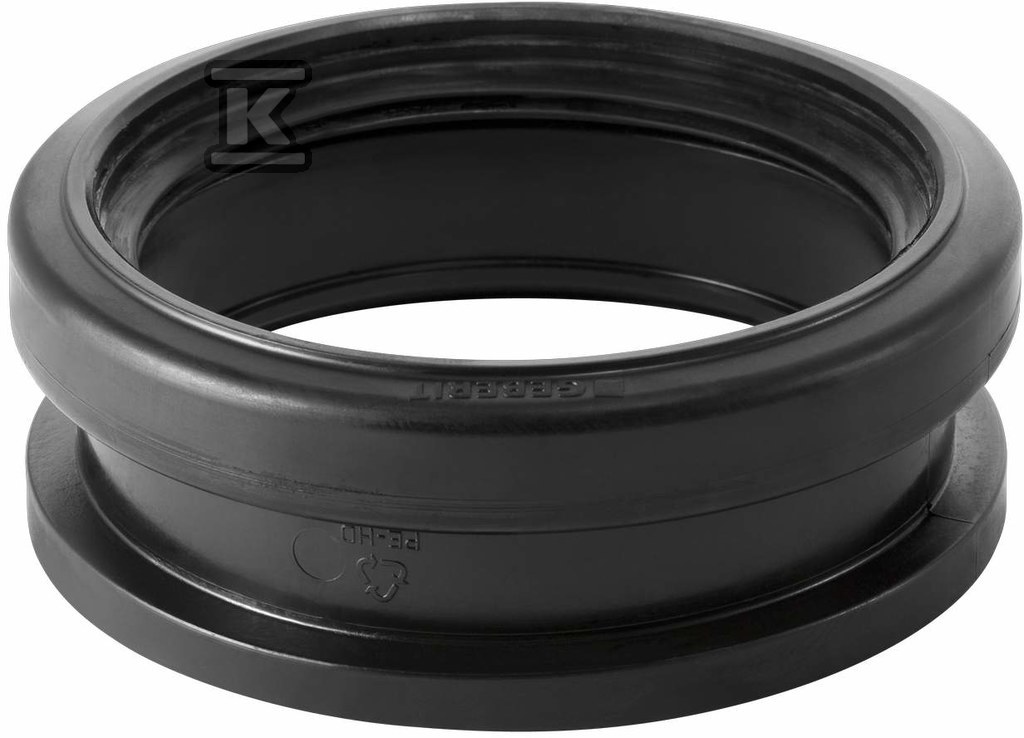 Kielich odpływowy PEHD 110x110 z uszczelką, do wiszących misek WC, kolor czarny (kanaliazacja HDPE) 367.794.16.1 - obrazek 1
