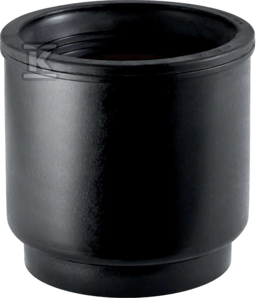 Kielich podłączeniowy PEHD 110 długi H=12cm, z uszczelką, do stojących misek WC, kolor czarny (kanalizacja HDPE) 367.868.16.1 - obrazek 1
