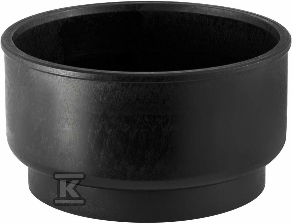 Kielich podłączeniowy PEHD 110 krótki H=7cm, z uszczelką, do stojcych misek WC, kolor czarny (kanalizacja HDPE) 367.898.16.1 - obrazek 1