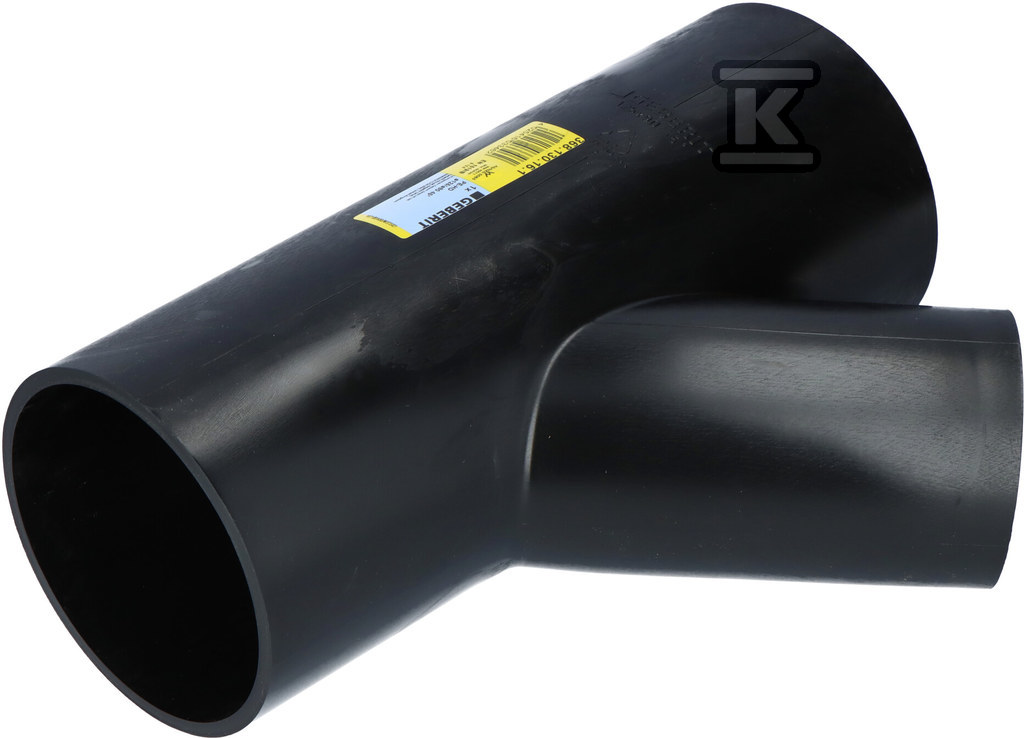 Trójnik PEHD 125x90/45 skośny, kolor czarny (kanalizacja HDPE) 368.130.16.1 - obrazek 1