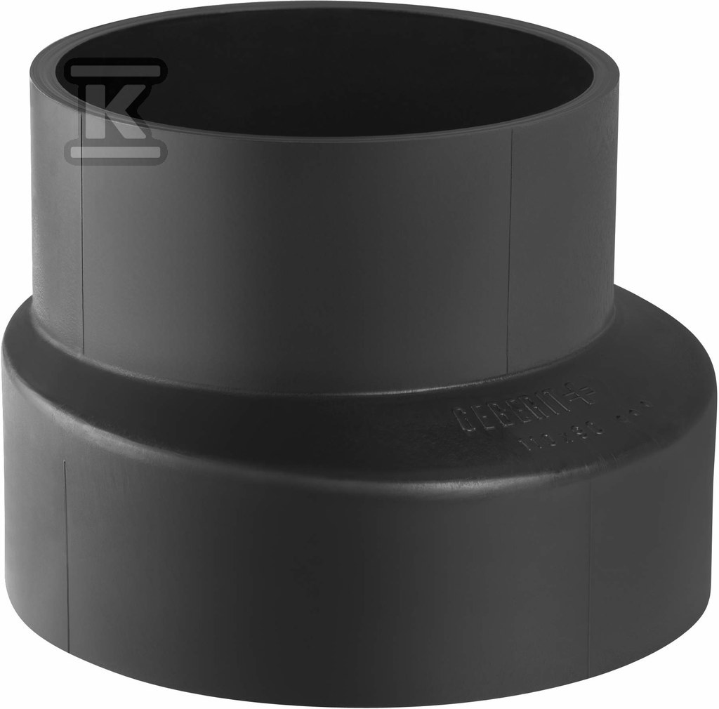 Redukcja (zwężka) PEHD 125x50 niesymetryczna krótka, kolor czarny (kanalizacja HDPE) 368.561.16.1 - obrazek 1