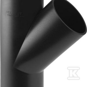 Trójnik PEHD 160×110/45 skośny, kolor czarny (kanalizacja HDPE) 369.135.16.1