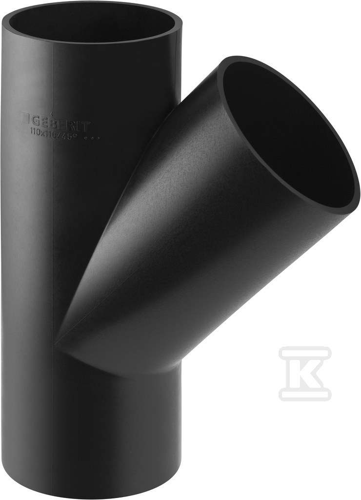 Trójnik PEHD 160x110/45 skośny, kolor czarny (kanalizacja HDPE) 369.135.16.1 - obrazek 1