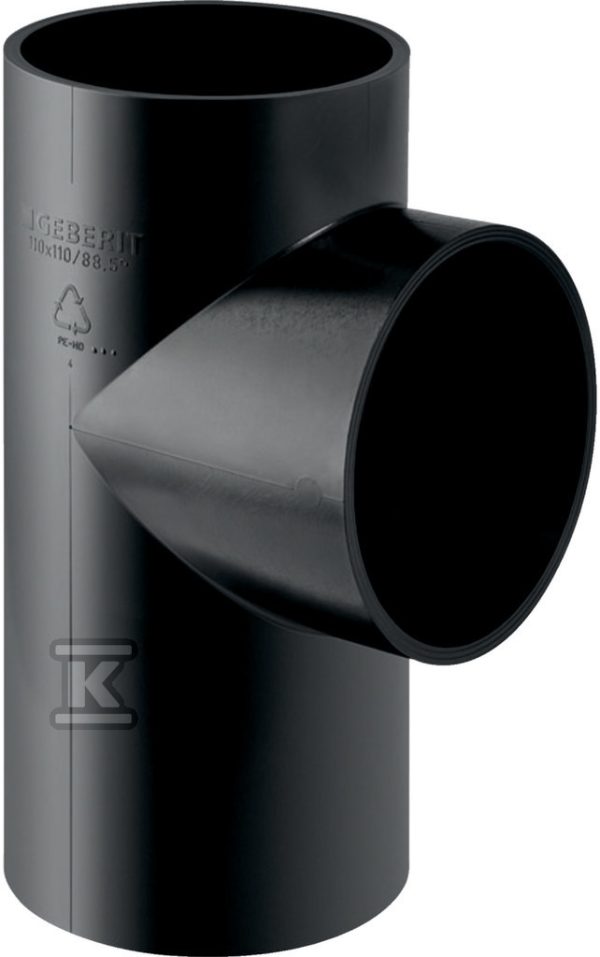 Trójnik PEHD 160×125/88.5 prosty, kolor czarny (kanalizacja HDPE) 369.189.16.1