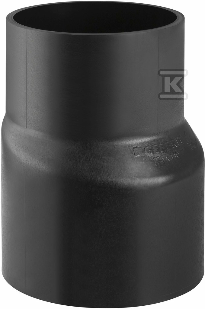 Redukcja (zwężka) PEHD 160x125 niesymetryczna długa, kolor czarny (kanalizacja HDPE) 369.587.16.1 - obrazek 1