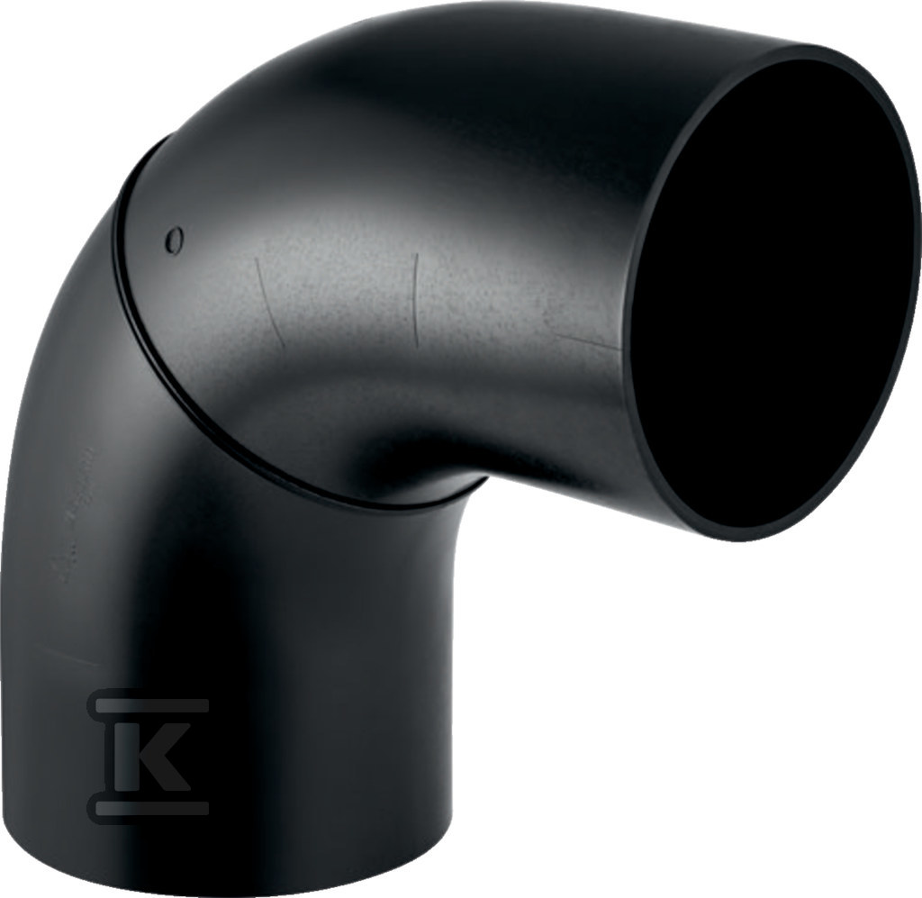 Kolano segmentowe PEHD 200/90, kolor czarny (kanalizacja HDPE) 370.055.16.1 - obrazek 1