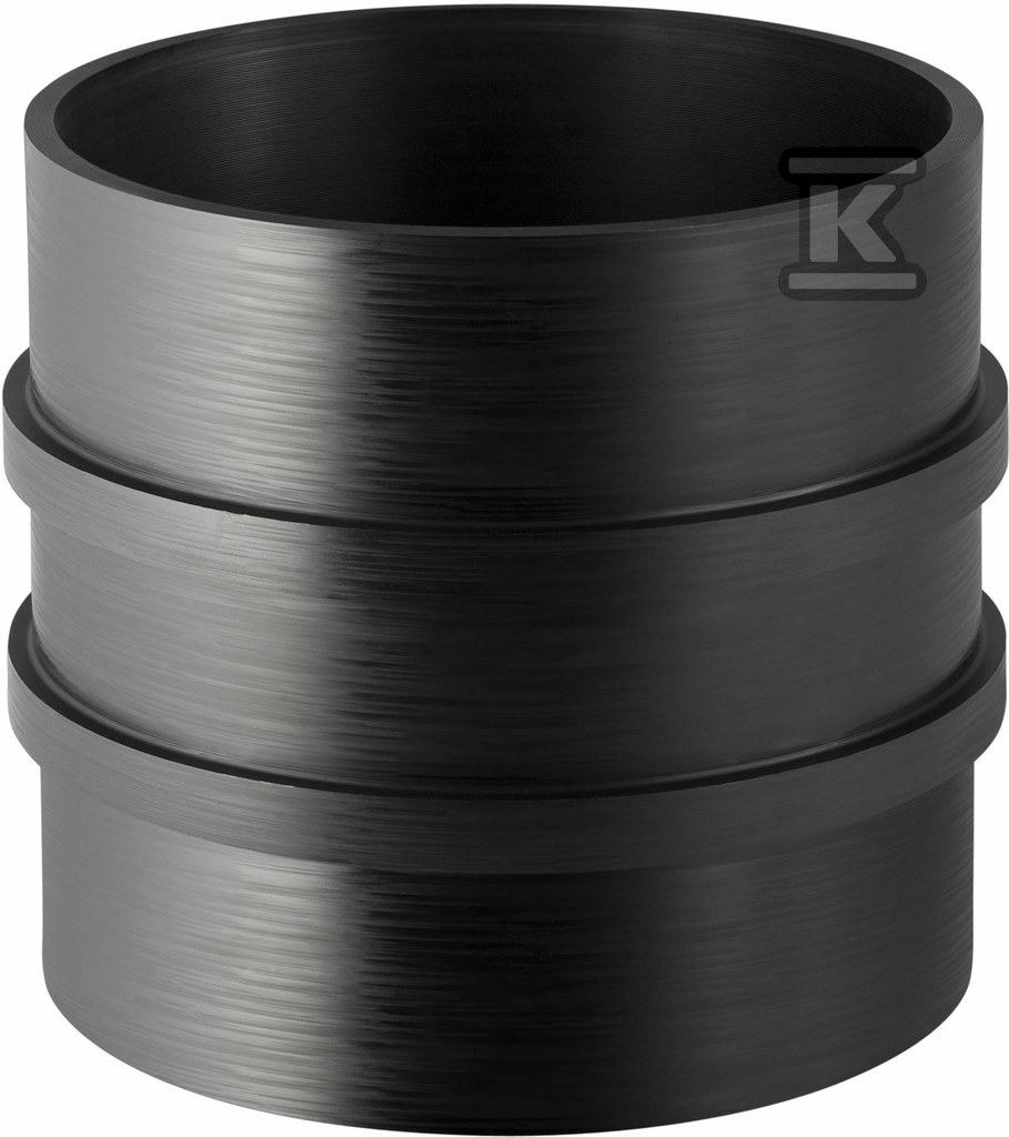 Tuleja PEHD pierścieniowa 200 z podwójnym pierścieniem, kolor czarny (kanalizacja HDPE) 370.751.16.1 - obrazek 1