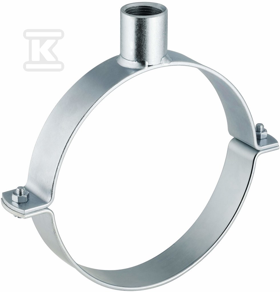 Uchwyt do rur z mufą gwintowaną 200xGW1", gwint wewnętrzny, stalowy ocynkowany (kanalizacja HDPE) 370.840.00.1 - obrazek 1
