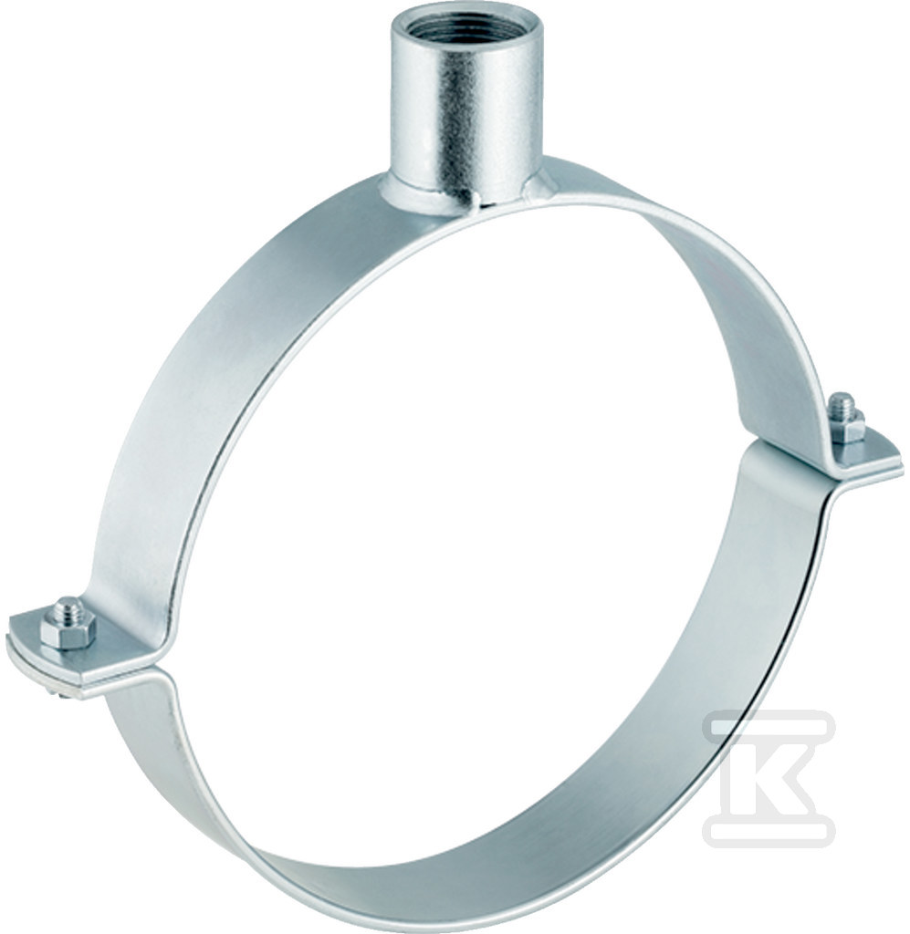 Uchwyt do rur z mufą gwintowaną 200xGW1 1/4", gwint wewnętrzny, stalowy ocynkowany (kanalizacja HDPE) 370.841.00.1 - obrazek 1