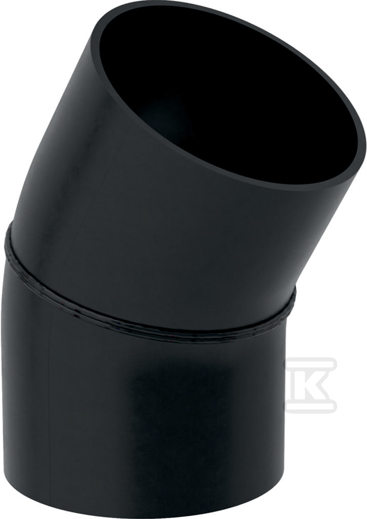 Kolano segmentowe PEHD 250/30, kolor czarny (kanalizacja HDPE) 371.030.16.1 - obrazek 1