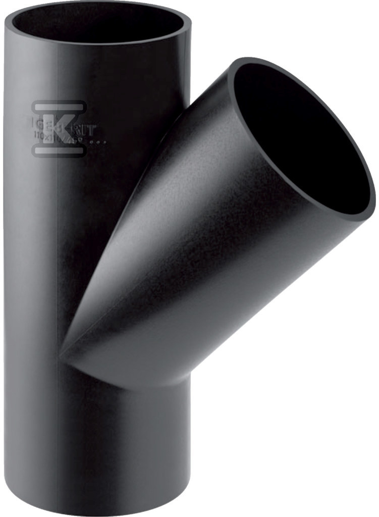 Trójnik PEHD 250x200/45 skośny, kolor czarny (kanalizacja HDPE) 371.146.16.1 - obrazek 1