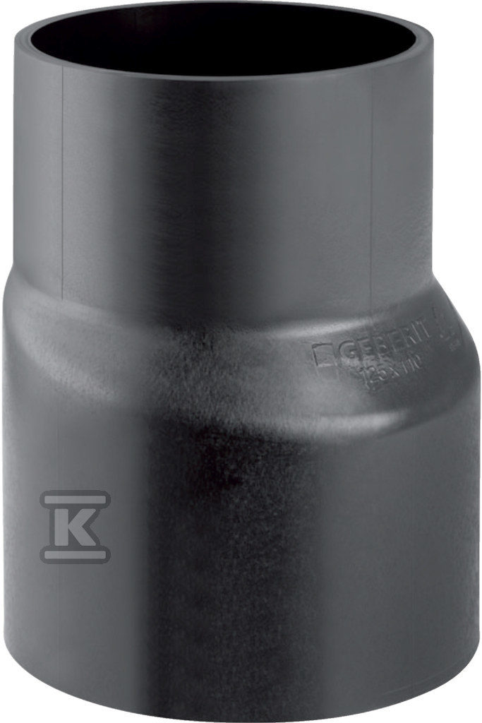 Redukcja (zwężka) PEHD 250x200 niesymetryczna długa, kolor czarny (kanalizacja HDPE) 371.596.16.1 - obrazek 1