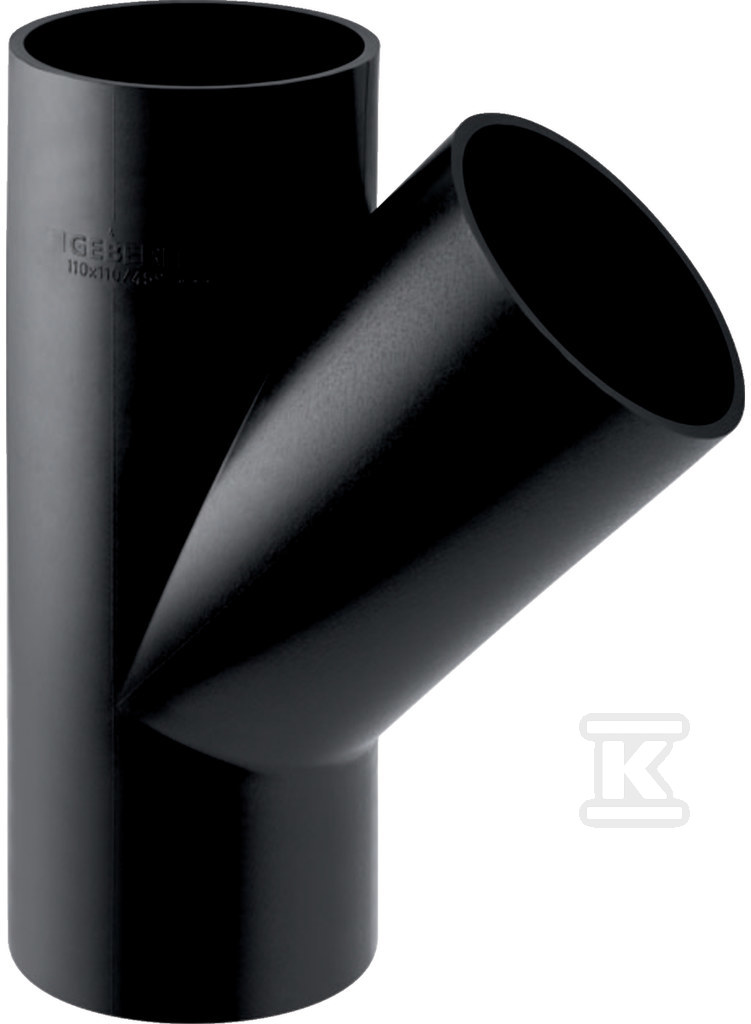 Trójnik PEHD 315x110/45 skośny, kolor czarny (kanalizacja HDPE) 372.135.16.1 - obrazek 1