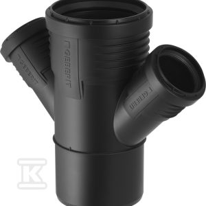 Czwórnik Silent-PP HT 90x50x50/45, jednopłaszczyznowy, sanitarny, do kanalizacji wewnętrznej niskoszumowej, kolor czarny 390.469.14.1 Czwórnik Silent-PP HT 90x50x50/45, jednopłaszczyznowy, sanitarny, do kanalizacji wewnętrznej niskoszumowej, kolor czarny 390.469.14.1