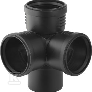 Czwórnik narożny Silent-PP HT 110x110x110/87.5 dwupłaszczyznowy, sanitarny, do kanalizacji wewnętrznej niskoszumowej, kolor czarny 390.559.14.1 Czwórnik narożny Silent-PP HT 110x110x110/87.5 dwupłaszczyznowy, sanitarny, do kanalizacji wewnętrznej niskoszumowej, kolor czarny 390.559.14.1