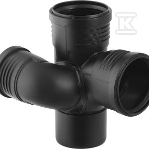 Czwórnik odsadzkowy Silent-PP HT 110x110x75/87.5 prawy, dwupłaszczyznowy, sanitarny, do kanalizacji wewnętrznej niskoszumowej, kolor czarny 390.563.14.1 Czwórnik odsadzkowy Silent-PP HT 110x110x75/87.5 prawy, dwupłaszczyznowy, sanitarny, do kanalizacji wewnętrznej niskoszumowej, kolor czarny 390.563.14.1