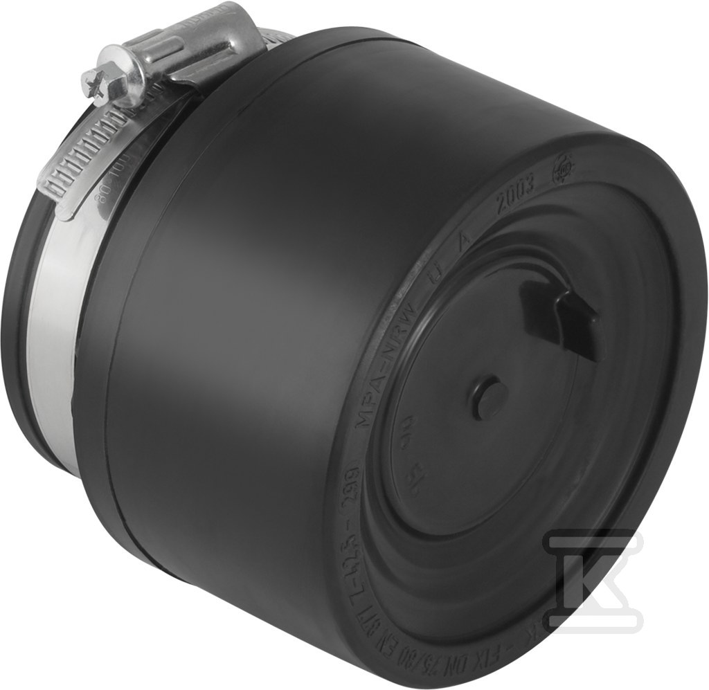 Złączka przejściowa EPDM 110X100 z Silent-PP na żeliwo, sanitarna, do kanalizacji wewnętrznej niskoszumowej, kolor czarny 390.595.14.1 - obrazek 1
