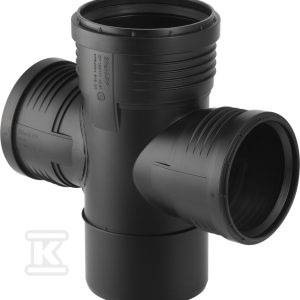 Czwórnik Silent-PP HT 125x110x110/87.5, jednopłaszczyznowy, sanitarny, do kanalizacji wewnętrznej niskoszumowej, kolor czarny 390.665.14.1 Czwórnik Silent-PP HT 125x110x110/87.5, jednopłaszczyznowy, sanitarny, do kanalizacji wewnętrznej niskoszumowej, kolor czarny 390.665.14.1