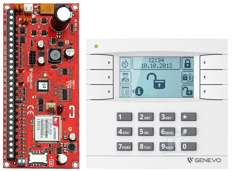 Zestaw "GENEVO" PRiMA64QSET centrala alarmowa PRiMA 64 z manipulatorem PRiMA LCD C61C205 - obrazek 1
